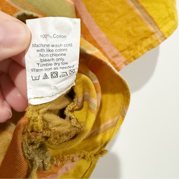 MADEWELL Striped Butterfly Top Multi Color Boho Cotton Lightweight Size XS - Picture 10 of 11